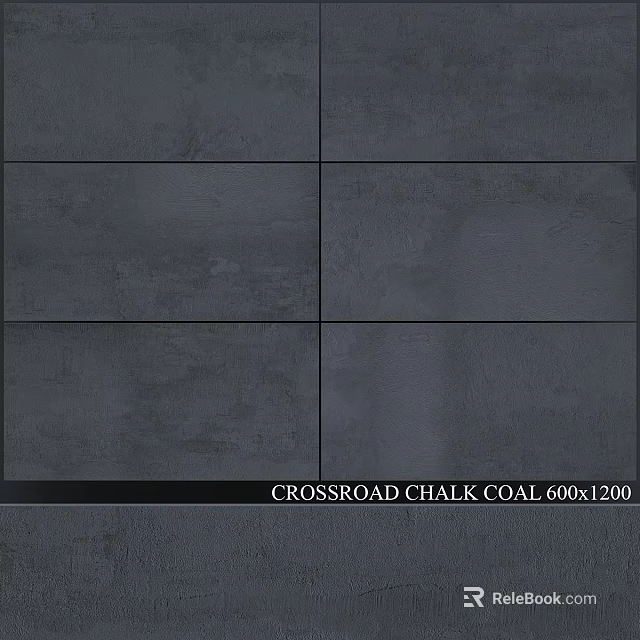 Crossroad Chalk Coal Tiles 600x1200 Matte Textured Floor And Wall Covering 3d model 