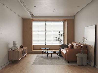 Modern Living Room Minimalist Living Room 3d model