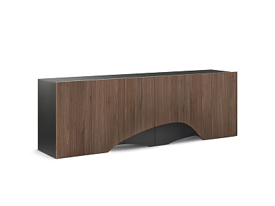 Modern Wooden Entryway Console Cabinet With Sleek Design And Ample Storage 3d model