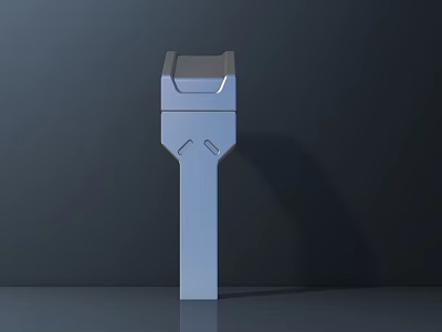 Casement Window Hardware in Silver Metal with Sleek Modern Design and Durable Functionality 3d model