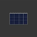 High Efficiency Blue Solar Panel With Grid Design For Home Daily Electrical Appliances 3d model