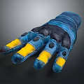 Durable Blue and Yellow Work Gloves For Daily Use With Protective Design
