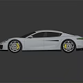Silver Luxury Sports Car With Sleek Aerodynamic Design And Shiny Exterior