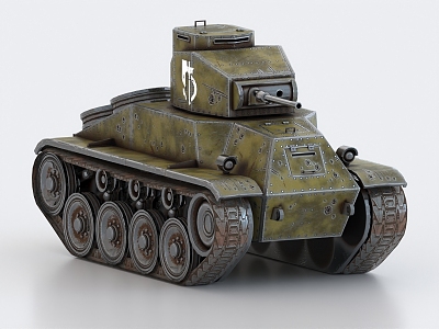 World War II tank early test tank light tank 3d model