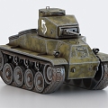 World War II tank early test tank light tank 3d model