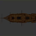 Ancient Sailing Ship With Wooden Construction And Multiple Masts As Historical Water Vessel
