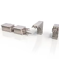 Detailed Architectural Structure Model With Concrete Blocks And Exposed Reinforced Steel Sections