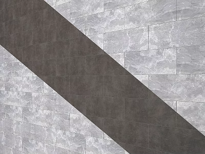 Gray And Dark Gray Tile Wall Component With Diagonal Stripe Design Texture 3d model