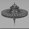 Futuristic Circular Aerospace Station With Multi Layered Structure For Cosmic Missions 3d model