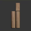 Educational Wooden Building Blocks with Triangle Rectangle and Cylinder Shapes for Kids Play
