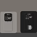 White And Black Instant Hot Water Dispensers With 60 Degrees Digital Display And White Cup