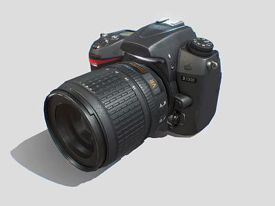 High Quality Black Digital DSLR Camera With Detachable Lens And Ergonomic Design 3d model