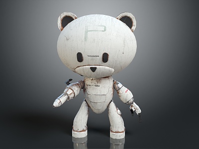 INDUSTRIAL LOFT ROBOT BEAR ROBOT MACHINE BEAR MECHANICAL BEAR SCI-FI BEAR 3d model