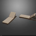 Modern Lounge Chair With Wooden Frame Light Upholstered Cushion And Side Tray Table