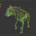 Realistic Hyena 3D Model as Game Movie Character With Detailed Fur Texture
