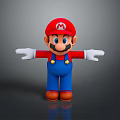 Super Mario Figurine With Red Hat Blue Overalls White Gloves And Brown Shoes 3d model