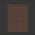 Red Grid Patterned Wall Structure With Spiked Top And Vertical Panels