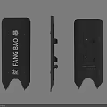 Black Industrial Equipment With Serrated Edges And Connecting Components Design