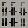 Smart lock fingerprint lock combination lock electronic lock door lock door handle door handle 3d model