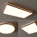 Modern Square And Round Ceiling Light Designs With Illuminated Surface For Indoor Use 3d model