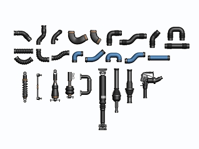 Modern pipeline refueling gun parts model