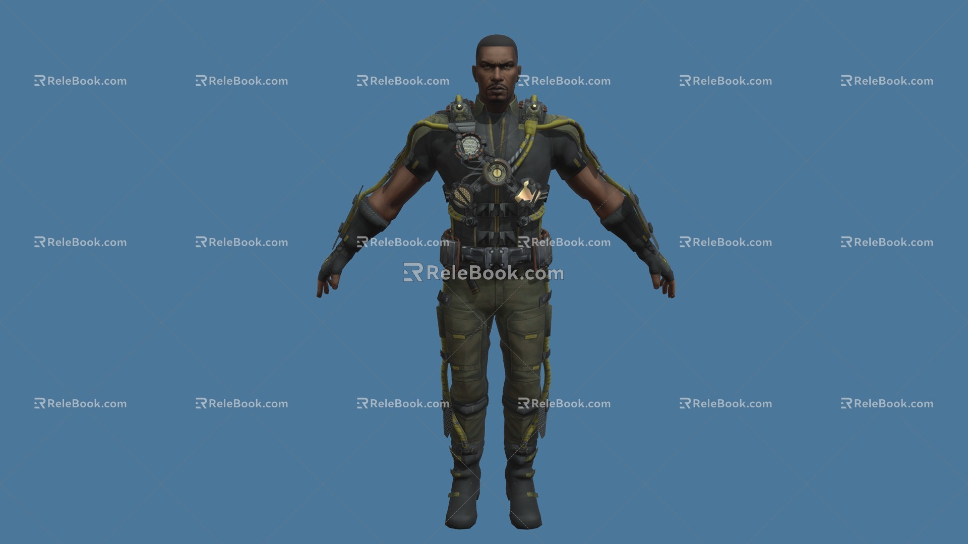 Modern Game Character Cartoon Soldier 3d model