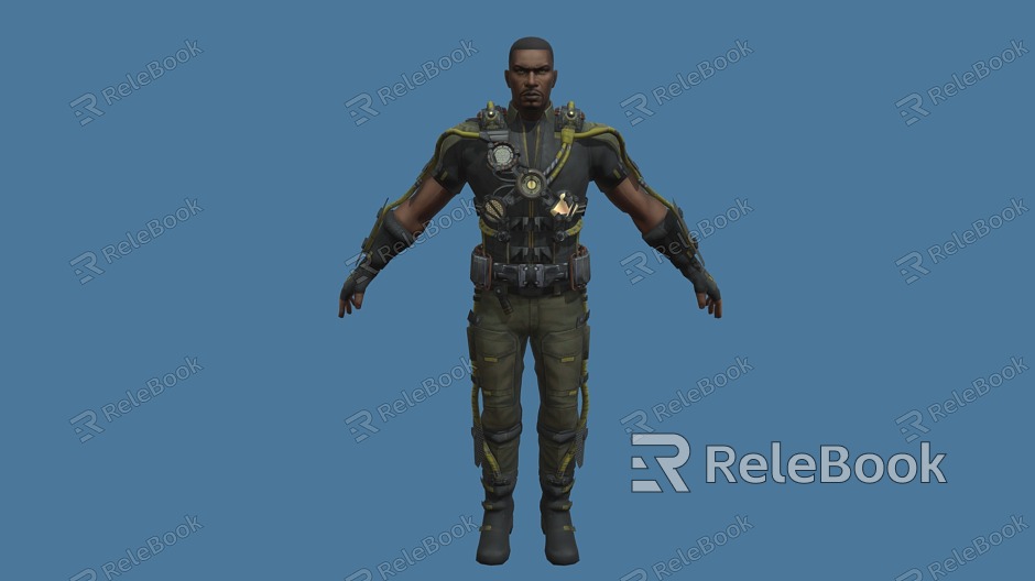 Modern Game Character Cartoon Soldier model