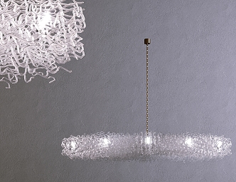 Modern crystal chandelier 3d model