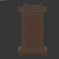 Chinese Traditional Furniture With Carved Border And Pagoda Roof Design