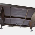 Billiard Table Sports Equipment With Blue Felt Surface Billiard Balls And Wooden Cues On Frame