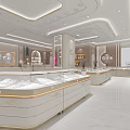 Luxurious Modern Jewelry Store Interior Design With Glass Showcases And Warm Lighting And Polished Floors