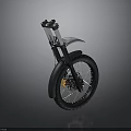 Modern Black Unicycle With White Seat Metal Handlebars And Spoked Wheel
