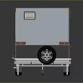 Modern Travel Trailer Interior Design With Open Layout Kitchen And Storage Cabinets 3d model