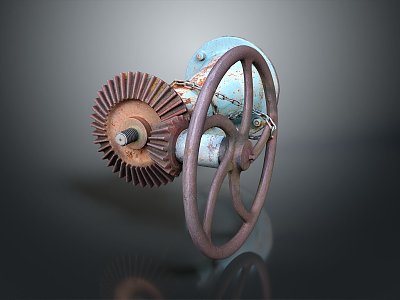 Industrial LOFT gear big gear small gear cast iron gear 3d model