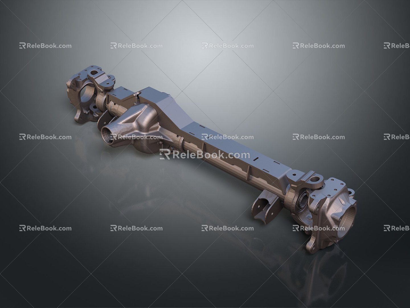 Car front axle middle axle chassis auto parts 3d model