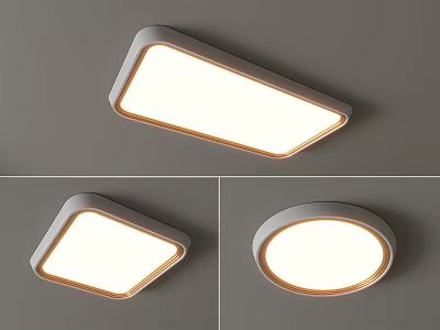 Modern Ceiling Light Square Ceiling Light Round Geometric Ultra-thin Bedroom Living Room Children's Room Simple 3d model