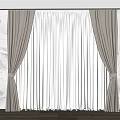 Beige Curtains With White Sheer Layers And Tiebacks For Window Interior