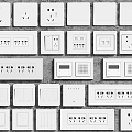Modern Electrical Switch Panels With Various Designs And Multiple Sockets