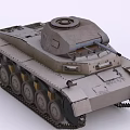 Vintage Military Tank With Armored Body Turret Track And Cannon Details 3d model