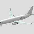 U.S. Navy White Aircraft Displaying Side View With Wings And Tail Section