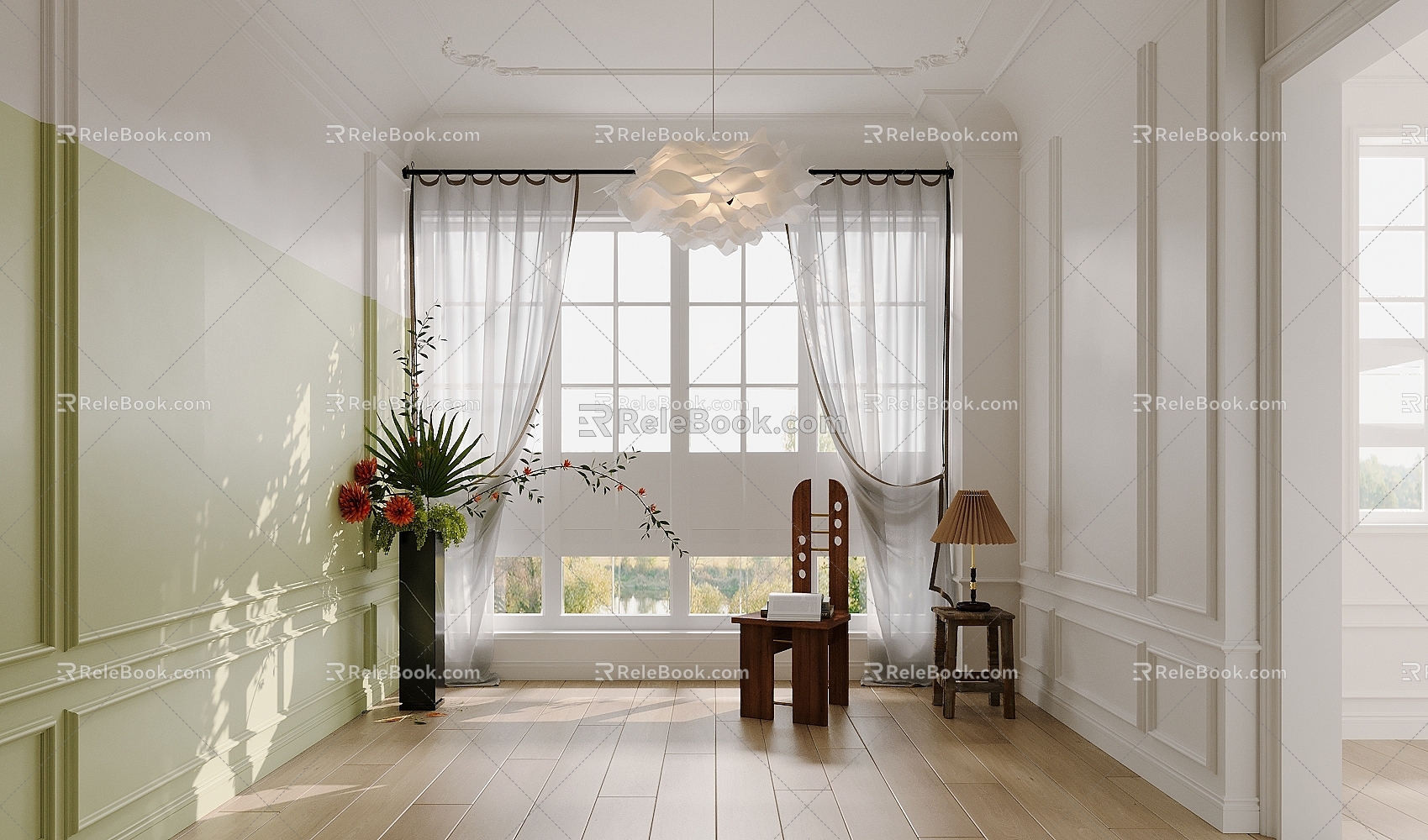 Jane's bedroom curtains 3d model