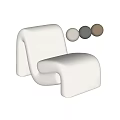 Modern Curve Lounge Chair Single Sofa Lazy Sofa 3d model