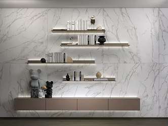 Modern Wall Shelf Bookshelf Bookcase 3d model