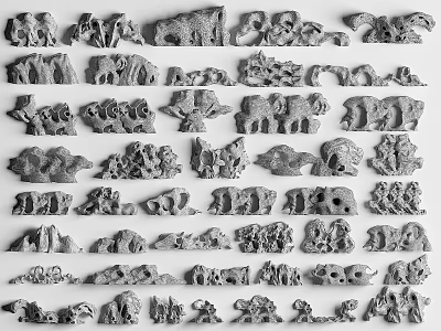Various Artistic Decorative Ornament Set With Miniature Sculptures For Home Decoration 3d model