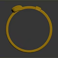 Elegant Shiny Gold Ring With Decorative Buckle Design For Contemporary Fashion Accessories