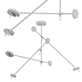 Modern Black Metal Multi Arm Chandelier With Adjustable Geometric Pendant Light Fixtures