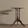 Poliform Wooden Modern Negotiation Table And Chairs With Three Legged Classic Design For Office