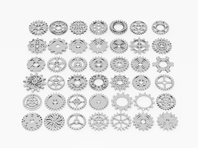 Assorted Hardware Tools Gears With Various Mechanical And Industrial Designs 3d model