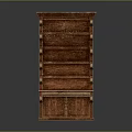 Antique Wooden Bookshelf with Multiple Shelves and Bottom Cabinet Classic Design
