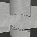 Broken wall partition crack wall crack wall partition fracture background wall entrance background foreground background wall 3d model